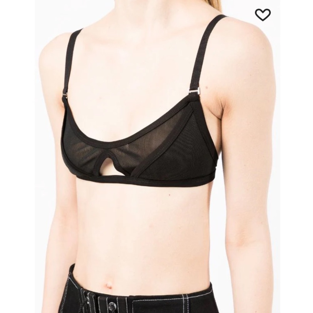 COPY - NWOT Dion Lee Black Shadow Mesh Bra, Size 2